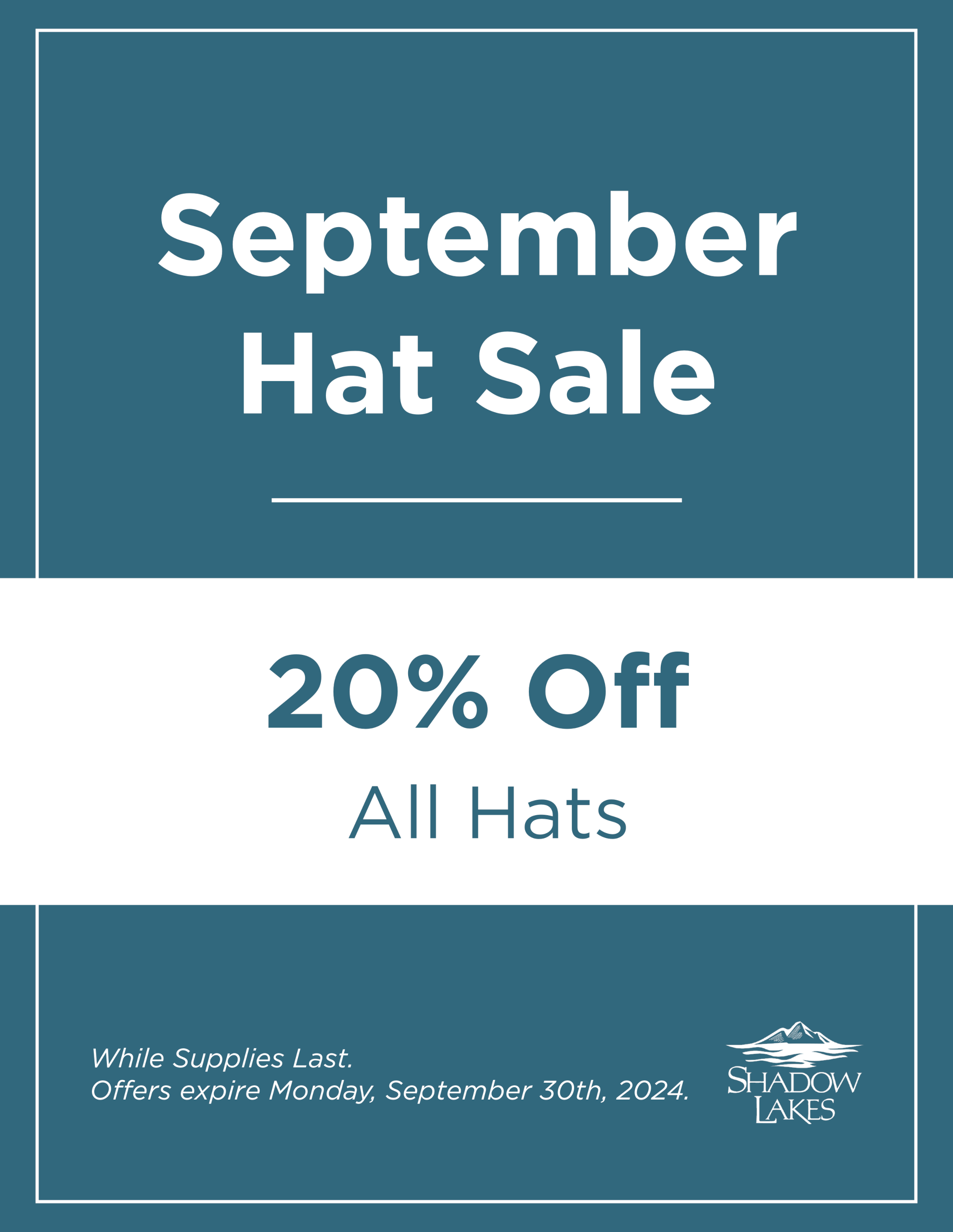 Shadow Lakes Golf Club | Events Calendar - (September 2024) Shadow Lakes Golf Club Events Calendar – (September 2024) SLGC (September 2024) Hat Sale Event (Flyer)